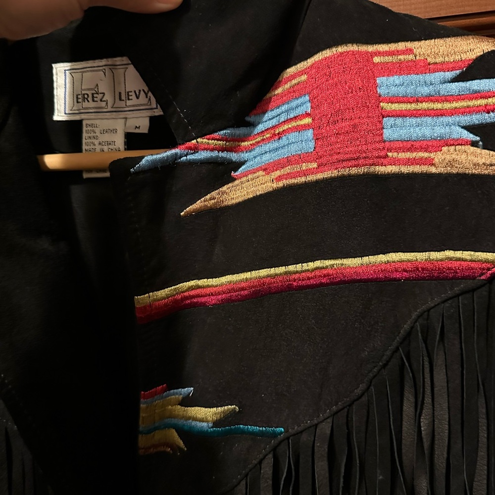 Fabulous Vintage Erez Levy Fringe Jacket Size M - Picture 3 of 8